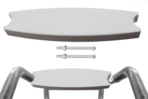 Livelli per piscina – 49 cm scala per piscina, gradini di ricambio con 2 viti, gradini antiscivolo per piscina