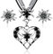 3 Stück Trachtenkette Wiesnherz,Kette Trachtenschmuck Damen Set,Oktoberfest Trachtenschmuck Damen,Dirndlschmuck Trachtenkette,Edelweiss Dirndl Schmuck für Damen Bierfest Trachten Outfit Accessoires