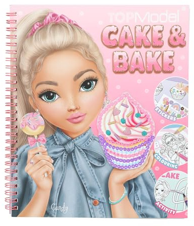 Depesche 13386 TOPModel Cake & Bake Malbuch mit Pailletten