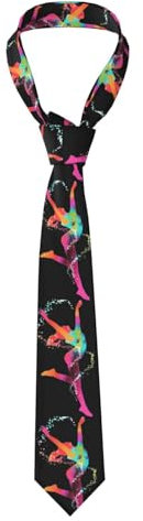 njkhbolk Farbige Damenkrawatte, modisch und vielseitig, geeignet für verschiedene Anlässe, Schwarz, Einheitsgröße