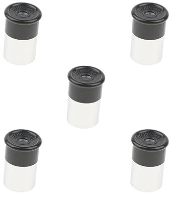 Juego de 5 oculares de lente telescópica de 12,5 mm de alto con contenedor de roscas de filtro, color negro