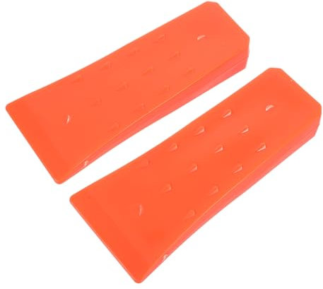 ibasenice Lot De 2 Cales De Coupe Pour Bûcheronnage Abattage Hachage Fendage Extérieur Pièces De Jardin Coupe-Arbres Outils Forestiers Cales Forestières En Plastique Orange