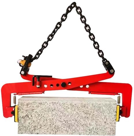 ZHANGGL Abrazadera Vertical para Placas, Ideal para elevación y Transporte de losas de Piedra de Alta Resistencia. Rango de Apertura Ajustable.