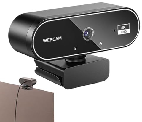 Webbkamera För Persondator 4K Trådlös Videomonitor | USB Webbkamera för PC laptop stationär dator , videosamtal, företagsmöten och konferenser 4K trådlös streaming webcam