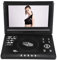 9 Pollici Lettore Dvd Portatile, Lettore Video LCD con Schermo Rotante a 270 °, Radio FM, Support con la Carta di SD e USB,Batteria Ricaricabile Integrato,Formato Avi CD VCD EVD MPEG-4 ECC. (EU)