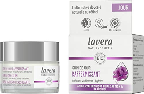 lavera Straffende Tagespflege – Anti-Aging – Naturkosmetik – Bio-Pflanzeninhalte – Bakuchiol & Hyaluronsäure – Vegan – glättet Falten – 50 ml