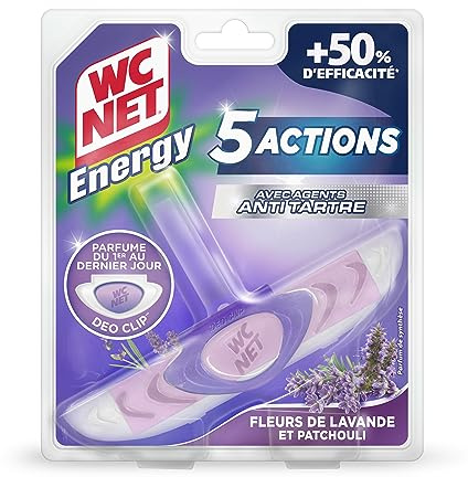 WC Net Energy Bloc Anti-tartre 5 Actions Lavande et Patchouli 38 g