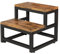 Sgabello a 2 gradini in legno,Sgabello con piedini antiscivolo,scala domestica, 38 x 35 x 38cm