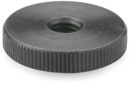 Ganter Normelemente | Tuercas moleteadas planas | Tuercas moleteadas (forma baja) | DIN 467-M8 | 5 unidades | acero bruñido | Rosca: M8