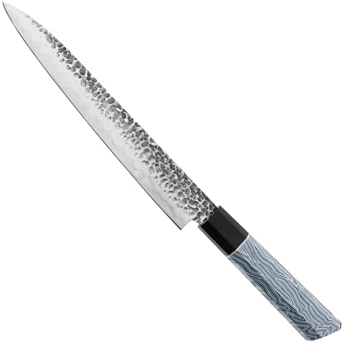 Eden Elements Coltello Sashimi 2001-421, 22 Cm, Coltello da Cucina Asiatico in Acciaio Inox con Manico Colorato