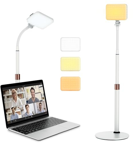 Anautin LED Desk Light With Stand, CRI97+ Selfie for Video Recording, Computer for Streaming, Gaming, Conferencing, Zoom Meeting, Tiktok, YouTube, Ring New Alternative