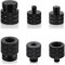 Buaak 6 Pcs Mic Stand Thread Adapter, Microphone Stand Tripod Adapter, Mic Stand Camera Adapter, Live Broadcast Bracket Accessories for Microphone Stand, Camera Stand, Recorder Stand (Black)