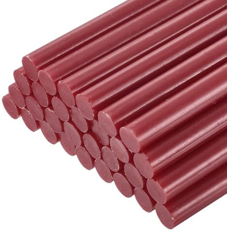 QUARKZMAN 30Pz Stick Colla a Caldo Dimensioni Standard per Pistola 11mm x 200mm Colla a Caldo Bastoncini Ricariche Grandi e Molto Adesivi, Rosso Vino