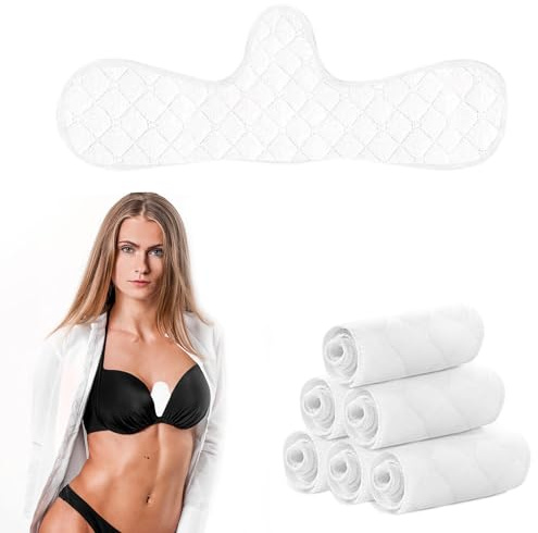 YSAOAKA 6 Pezzi Reggiseno in Cotone per Sudore, Cuscinetti Antisudore per Reggiseno in Cotone Fodera, Assorbi Sudore sotto Il Seno, Traspiranti, per Sport E Allattamento