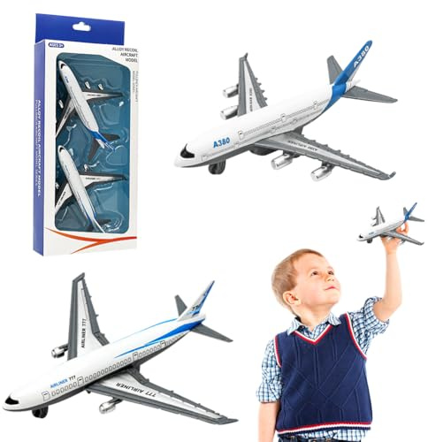 NimblusToy Spielzeug Flugzeug, Metall Pull Back Flugzeug Spielzeug, Kleiner Modellflugzeug, Aeroplane Toy for Kids, Kindergeburtstag Geschenke für 3-12 Jahrlge Jungen Mädchen