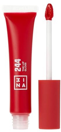 3INA MAKEUP - The Lip Gloss 244 - Rouge - Gloss à Lèvres - Effet Miroir- Texture Crémeuse et Hydratant - Hautement Pigmentée - Fini Brillant avec baguette magique - Vegan - Cruelty Free