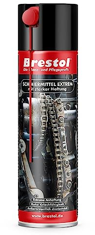 Brestol Lubrifiant en spray 400 ml à forte adhérence – Spray lubrifiant silicone huile de départ Spray pour chaîne Spray pour câble Spray adhésif Lubrifiant