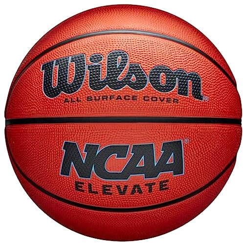 Wilson Basketball NCAA ELEVATE, Indoor- und Outdoor-Basketball, Orange, 6