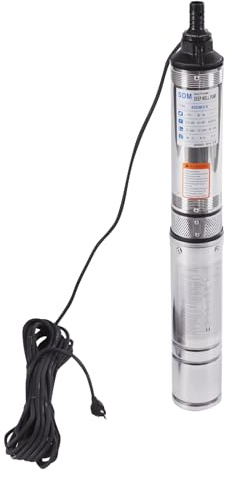 mignonnememe Submersible Deep Well Pump OD Pipe 110V/60HZ 0.37KW 0.5HP Stainless Steel Water Pump 1.25 Outlet Submersible Bore Pump for Industrial and Home Use