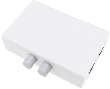 ECSiNG 1 Pz RJ45 Switch Di Rete 2 In 1 Out 2 Porte RJ45 Rete Ethernet Pulsante Mini Switch Box In Metallo Compatibile Con MT-RJ45-2M