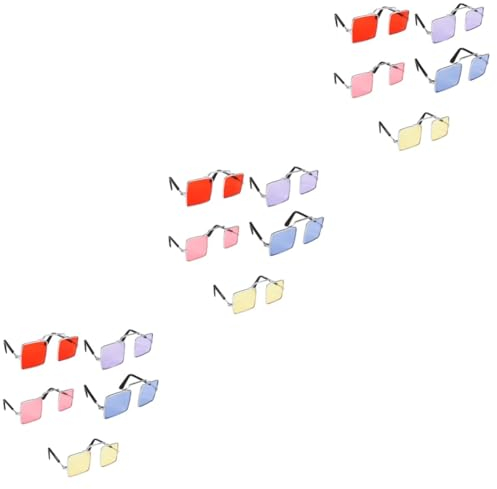 Sosoport 15 STK Hundespielzeug für draußen Hund Sonnenbrille klein Motorradbrille Gläser lustige Spoof-Brille gefälschte Hundebrille Hündchen schmücken Requisiten Zubehör Sonnenblende