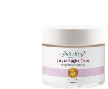 BitterKraft! Anti-aging ansiktskräm 50 ml – med hyaluron & värdefulla bitterämnen – enligt Hildegard von Bingen – 24h vård dag & natt – fukt & regenerering – 100% natur