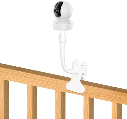 Soporte para Monitor de Bebé para HelloBaby HB65, HB6550, HB6558, HB66, HB248, Clip Ajustable para Cuna y Pared Multifunción Flexible para Monitor de Bebé, No Se Requieren Herramientas