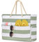 oscaurt Strandtasche Groß Wasserdicht Umhängetasche Tote Bag Shopper Tasche Damen Beach Bag mit Reißverschluss Badetasche Einkaufstasche Sporttasche Damen Faltbar