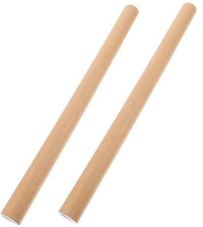 Uonlytech 2pcs Heavy-duty Cardboard Mailing Tubes for Art Prints Posters Sturdy for Shipping Drawings Maps Crafts Portable Storage