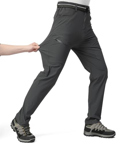 LHHMZ Pantalon de randonnée pour Hommes, Pantalon d'été décontracté Multi-Poches
