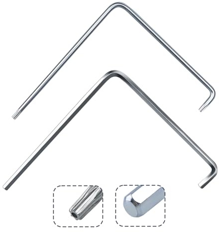 Suysion Chiave di Regolazione per Finestre, Set 2 Pezzi – Brugola Ciodata 4 mm & Torx TX15 per Regolazione Precisa di Ferramenta di Finestre e Porte-Finestre