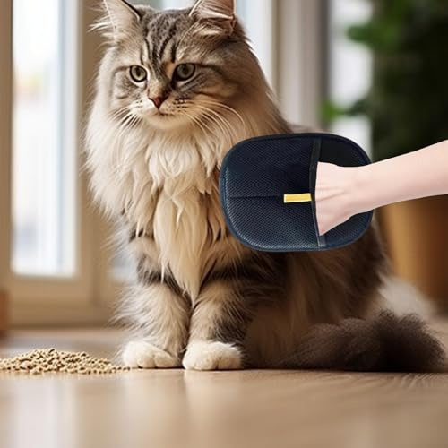 DAWCBVJQ Guantes para el cuidado del pelaje para perros y gatos, 2 unidades, guantes reutilizables para eliminar el de animales, 24 x 16 cm, guante de aseo de doble cara para mascotas