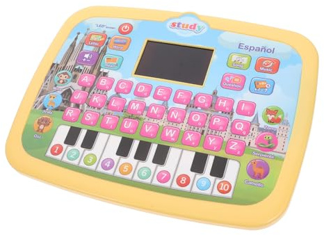 CVUTOVO Spanish Learning Machine Educational Pad for Boys and Girls Years Old Interactive Alphabet Numbers Music Toy Boy Girl Early Development