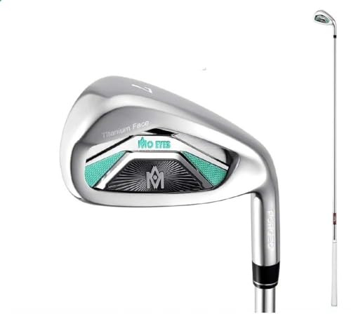 Mazze da Golf # 7 FERRI 32 Gradi Loft Donne Mano Destra Palo di Pratica Testa in Acciaio Inox Golf Club Ferro (con asta in acciaio)