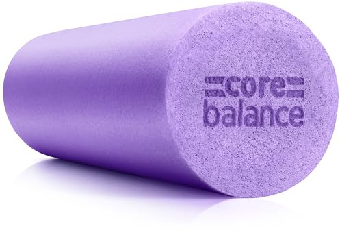 Core Balance Foam Roller Massager 45cm Long Medium Density EPE Muscle Massage (45cm - Purple)