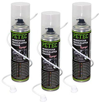 PETEC 72450 AGR Ventil Reiniger Drosselklappenreiniger Vergaserreiniger 3x 500ml