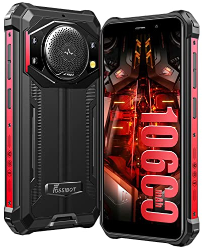 FOSSiBOT F101 2023 Outdoor Smartphone Ohne Vertrag,10600mAh Akku 123dB Lautsprecher Outdoor Handy,4GB+64GB/SD-1TB, 5,45'' Display,Android 12 Global Version, 24MP Triple Kamera,4G Dual SIM GPS/OTG/IP68