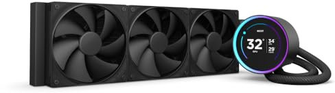 NZXT Kraken Elite 360 - Refrigeración líquida CPU AIO 360mm - Radiador - 3 ventiladores F120P - Bomba con pantalla IPS LCD 2,72 personalizable - Intel LGA 1700/1200/115X/1851, AMD AM5/AM4 - Negro