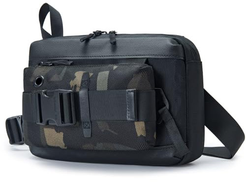 SPAHER Brusttasche Umhängetasche Schultertasche für Herren Sling Bag Männer Wasserabweisend Klein Crossbody Shoulder Bag für Damen Freizeit, Reisen Sportarten Wandern Tarnung