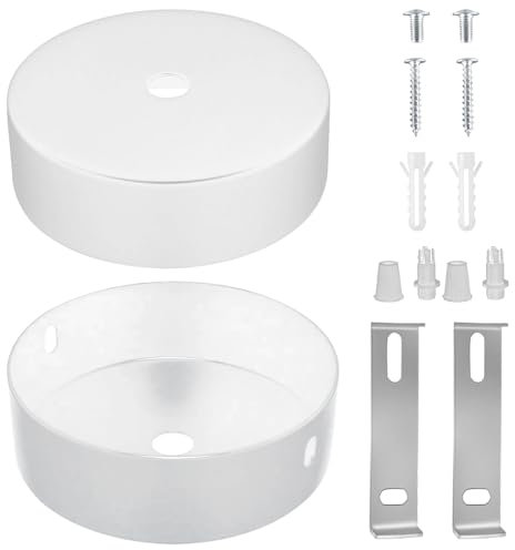 URHRHU Set di 2 Rosone per lampadario da soffitto, 100 X 24mm Rosone da soffitto che nasconde il filo, lampada a baldacchino, per soggiorno, corridoio, lampadario da cucina