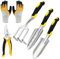 Set di attrezzi da giardino, 5 attrezzi da giardino in alluminio pressofuso, set di attrezzi da giardino, set di attrezzi da giardinaggio, set da giardinaggio con paletta, cazzuola, rastrello per la