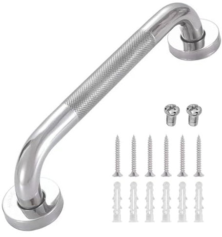 Bathroom Grab Bar Rail, 30 cm Stainless Steel Anti-Slip Safety Rail for Elderly, Indoor/Outdoor Auxiliary Support Handle for Bathtub Shower Kitchen Bedroom Steps, Disabled Senior (12inch/30 cm)