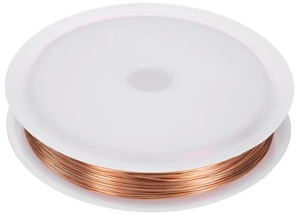 sourcing map Wire 98ft Length 28 Gauge Copper Craft Jewelry Wrapping Wire Tarnish Resistant Beading for Jewelry Making Supplies Crafting