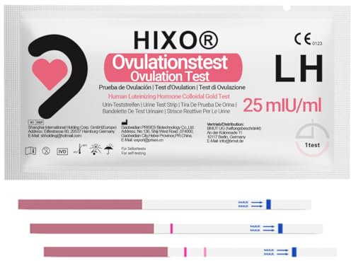 20x Ovulationsteststreifen – LH-Teststreifen zur Eisprung-Bestimmung – 25 mIU/ml – 99% Genauigkeit – Fruchtbare Tage erkennen Urin – Kinderwunsch & Zyklusüberwachung für Frauen