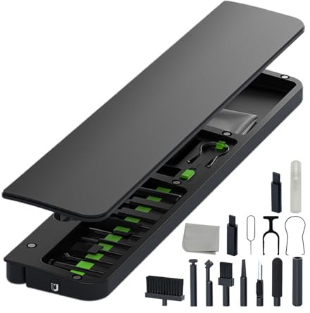 Ergonomiskt tangentbordsrengöringsset med mjuk handledsrest, multiverktyg för laptop laddningsport och öronrengöring, halkfri datorgadget för hemmabruk, 35 x 6 x 0,91 tum