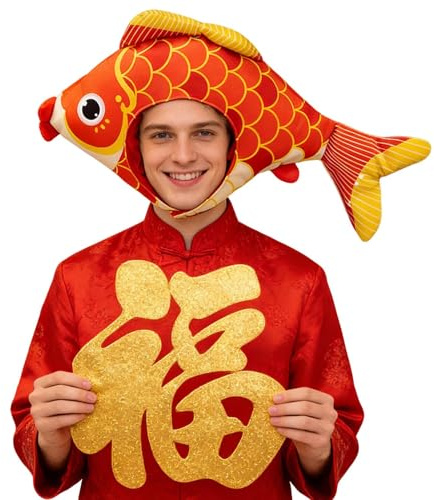 Genérico Sombrero De Pescado Para Disfraz,Gorro Novedoso De Peluche Suave Con Forma De Animal,Sombrero De Fotografía Con Forma De Pescado - Para Fotografía Carnaval Fiestas De Máscaras Club Y Cosplay