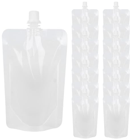 Travel Pouches for Toiletries 15Pcs 30ml Clear Empty Travel Size Containers Refillable Leak-Proof Liquid Pouches for Shampoo, Lotion, Shower Gel Liquid Pouch