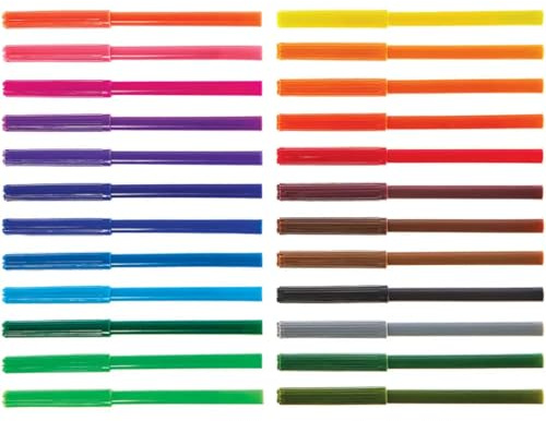 Baker Ross Maxi confezione di pennarelli a punta fine in fibra (confezione da 24) - Lavoretti creativi e creazioni fai da te per bambini