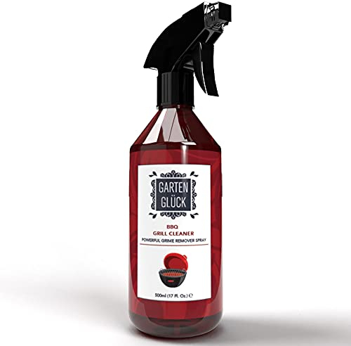 Garten Glück® Spray Limpiador Barbacoa de Gas y Carbón - 500ml - Desengrasante Potente para Parrillas - Elimina Grasa Incrustada - Acción Rápida - Fórmula segura - Accesorios Barbacoa Esenciales