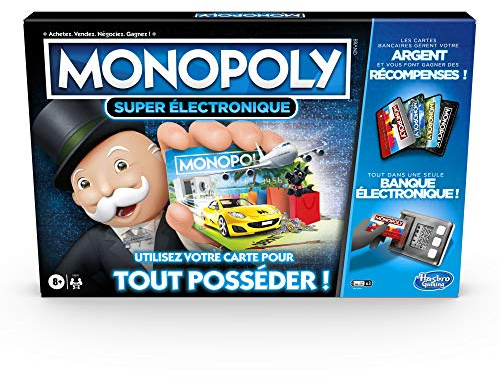 Monopoly Super Electronique, Jeu de société Classique, Technologie sans Contact, Jeu de société, Dès 8 Ans